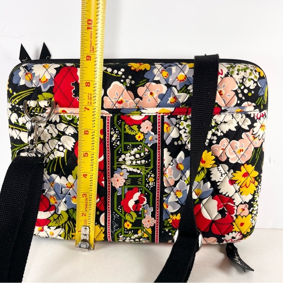 Vera Bradley Floral Laptop Bag - Black, Red, Yellow - Picture 9 of 10